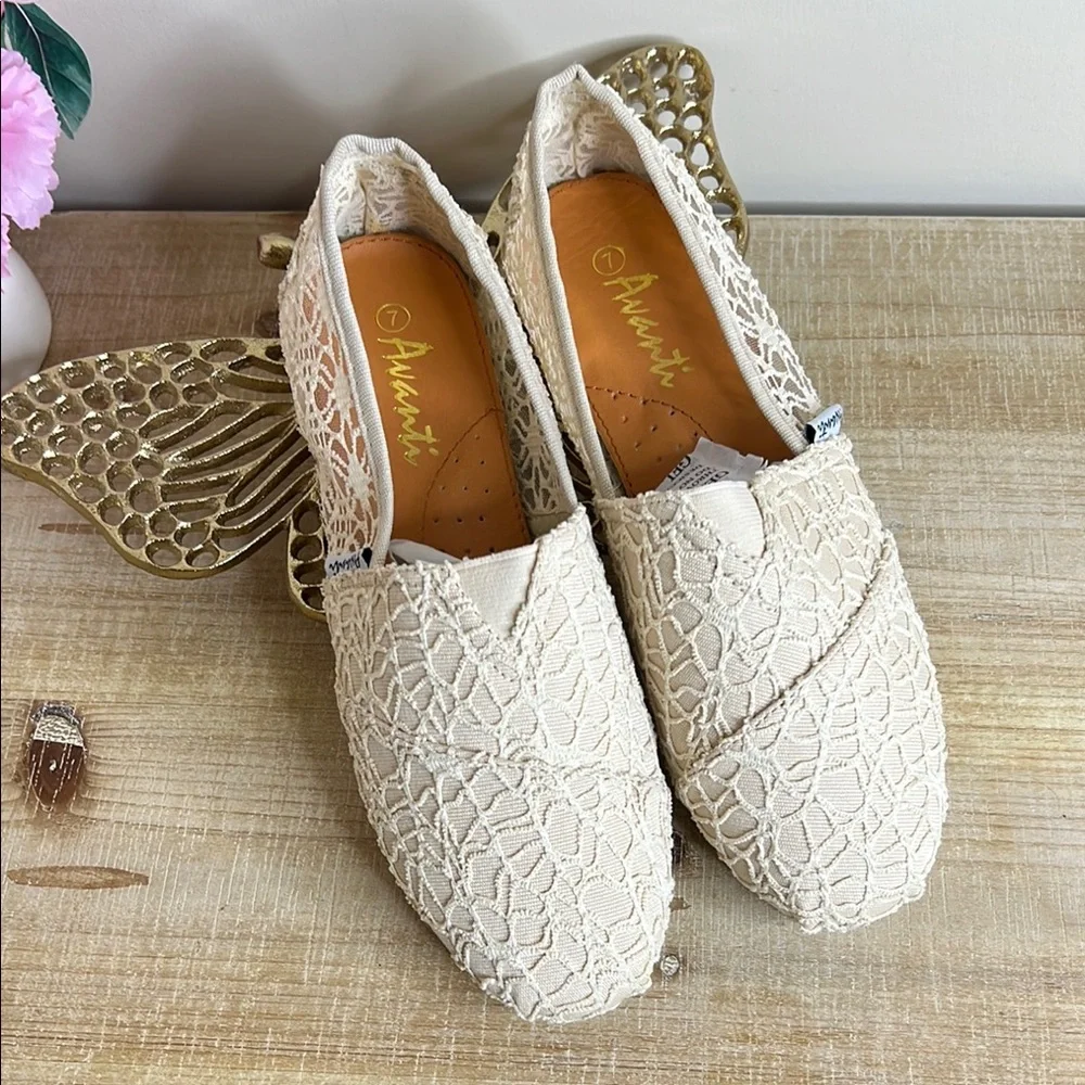 Avanti Cream Lace Espadrilles 1-36